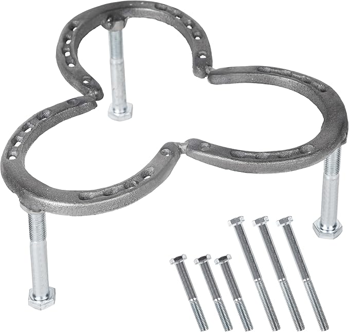 Camping, Campfire, Dutch Oven Tripod, Table For Cooking-Steel Horseshoes,with Adjustable Height Legs- Ideal for Campfire Cooking and Cast Iron Dutch Oven(10"X 10")