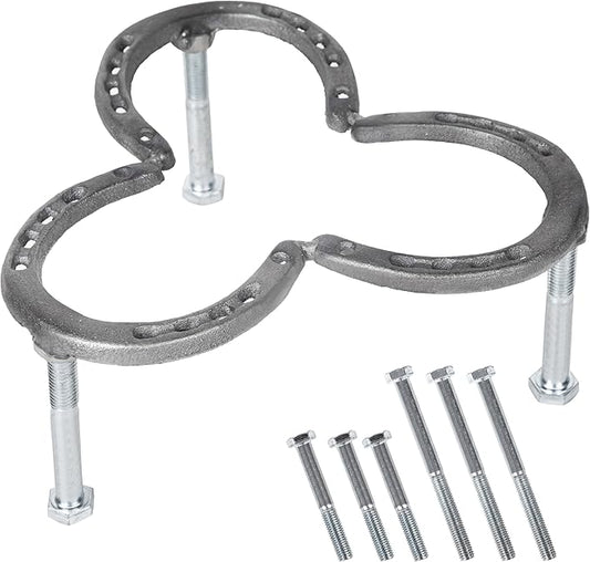 Camping, Campfire, Dutch Oven Tripod, Table For Cooking-Steel Horseshoes,with Adjustable Height Legs- Ideal for Campfire Cooking and Cast Iron Dutch Oven(10"X 10")