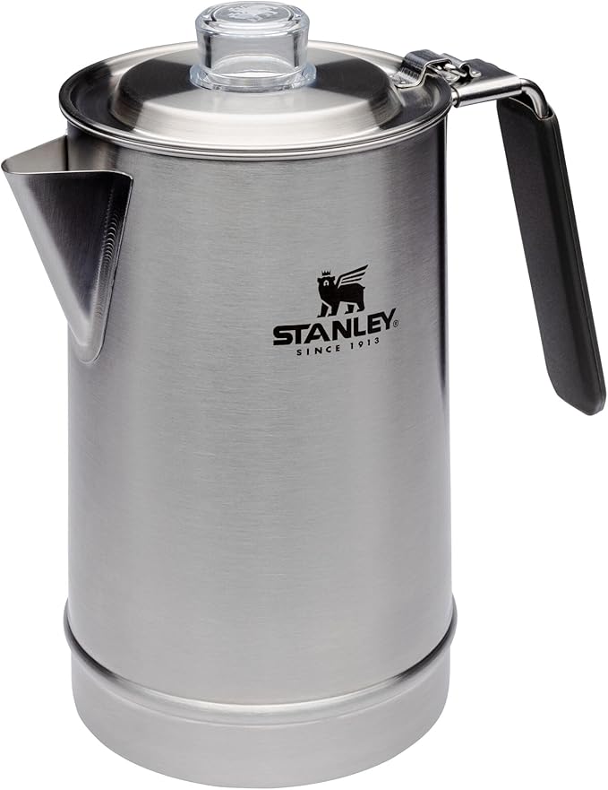 STANLEY Coffee Percolator 1.1QT, Stainless Steel Wide Mouth Coffee Press,Large Capacity, Ergonomic Handle, Dishwasher Safe