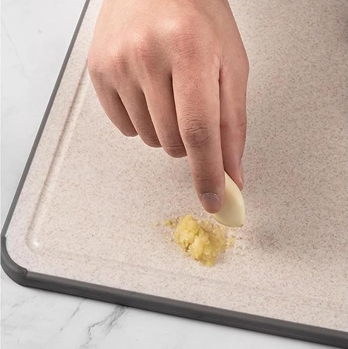 TIBO Cutting Board – 14.5 * 9.8in TIBO Titanium Cutting Board with Built-In Knife Sharpener, Double-Sided Pure Titanium & PP Kitchen Board, Food Prep Board for Meat & Veggies