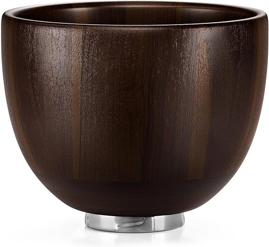 SpaceAid Wooden Bowl for Mixer - Kitchen Space Aid Acacia Wood Mixing Bowls Holder for Stand Mixer, Compatible with 4.5 & 5 QT Tilt-Head Models Kitchen, Dark Wood