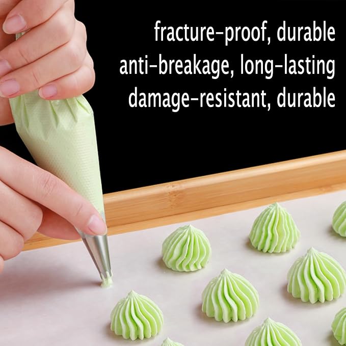 Cake Decorating Tools Supplies Kit - 274 Pieces Baking Supplies with Storage Box for Beginners - Icing Bag and Tip Set for Cupcake and Cake Icing Fondant Decorations Mint Green cake decorating kit