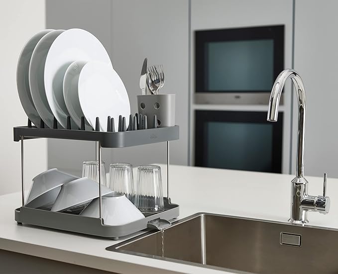 Joseph Joseph Duo 2-Tier Dish Rack - Grey