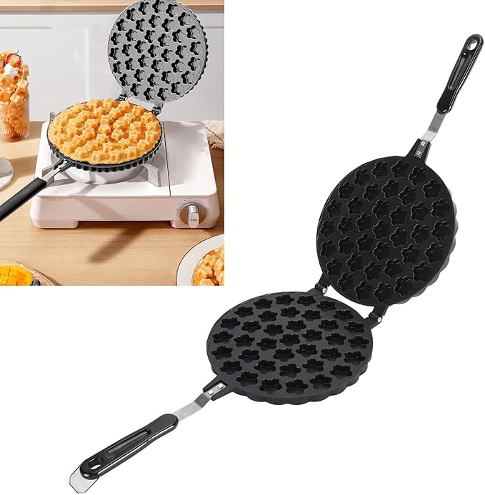 aqxreight Waffle Baking Pan Aluminum Alloy Heat Press Plate Cooking Baking Tool for Household Kitchen