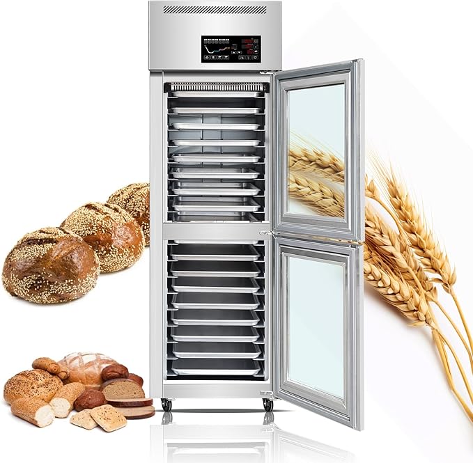 Kolice Commercial Automatic 18 Trays Bread/Dough Proofer Machine Baking Proofer-Integrated Freezing,Thawing,Keep Fresh and Fermentation,Temperature : 5°F to 113°F, Tray Size:15.75"x23.62"