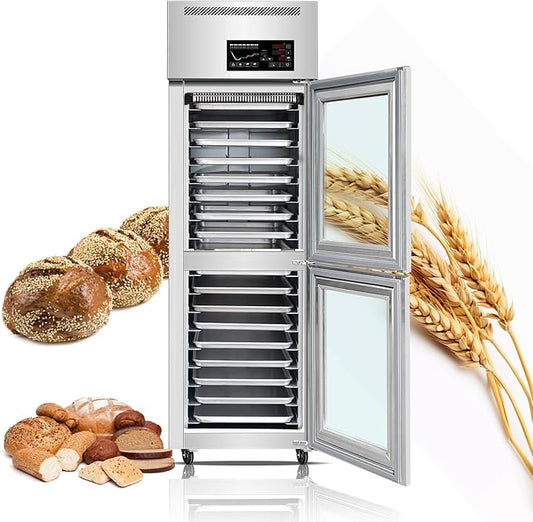 Kolice Commercial Automatic 18 Trays Bread/Dough Proofer Machine Baking Proofer-Integrated Freezing,Thawing,Keep Fresh and Fermentation,Temperature : 5°F to 113°F, Tray Size:15.75"x23.62"