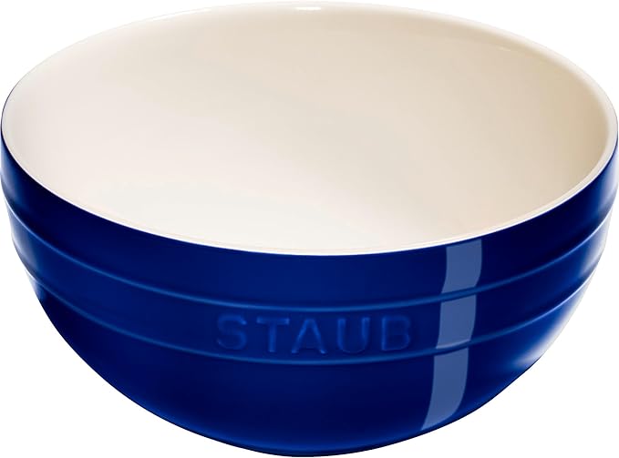 STAUB Ceramic 2-pc Nested Mixing Bowl Set - Dark Blue