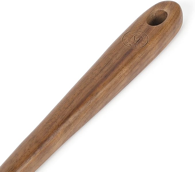 Martha Stewart Bainford 4-Piece Wooden Kitchen Utensil Set, Walnut – Cooking Spoons and Turner Tools for Nonstick Cookware, Heat Resistant, Durable Hardwood