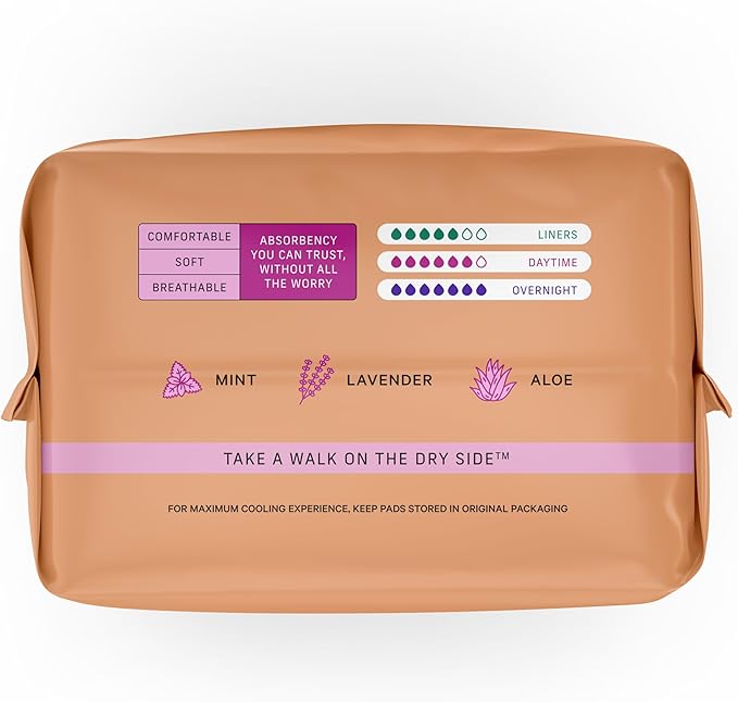 The Honey Pot Company - 64ct - Herbal Pads for Women - Organic Incontinence Daytime w/Wings. Infused w/Essential Oils for Cooling Effect & Postpartum Essentials - Feminine Care