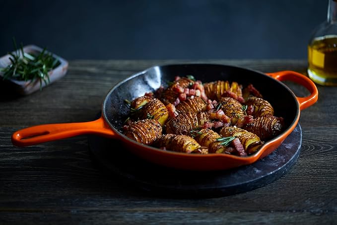 Le Creuset Enameled Cast Iron Signature Iron Handle Skillet, 11.75", Flame