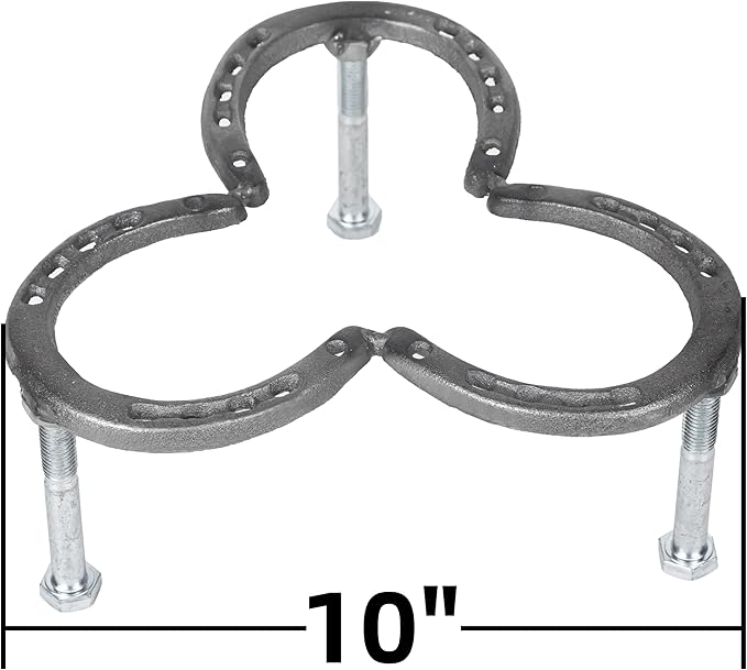 Camping, Campfire, Dutch Oven Tripod, Table For Cooking-Steel Horseshoes,with Adjustable Height Legs- Ideal for Campfire Cooking and Cast Iron Dutch Oven(10"X 10")