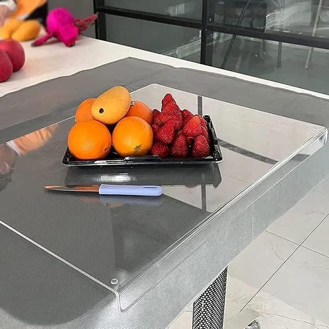 Clear Cutting Board for Kitchen with Lip with Non Slip 24" Wide x 18" Long AZM Displays