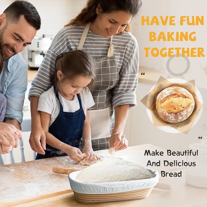 Cast Iron Dutch Oven for Bread Baking, With Banneton Bread Proofing Basket & Baking Supplies, 7.5QT Multi-Functional Dutch Oven Pot with Lid, Cast Iron Bread Pan, Black