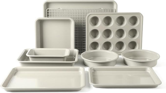 Calphalon Legacy 10 Piece PFA Free Nonstick Bakeware Set - Taupe