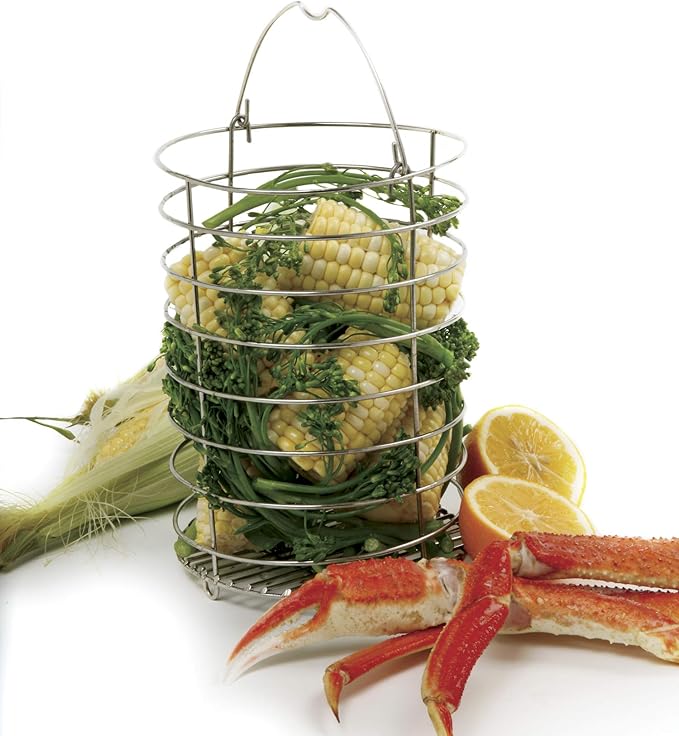 Norpro 573 Stainless Steel Vertical Cooker/Steamer, 3 Piece Set, 10in/25.5cm, as shown