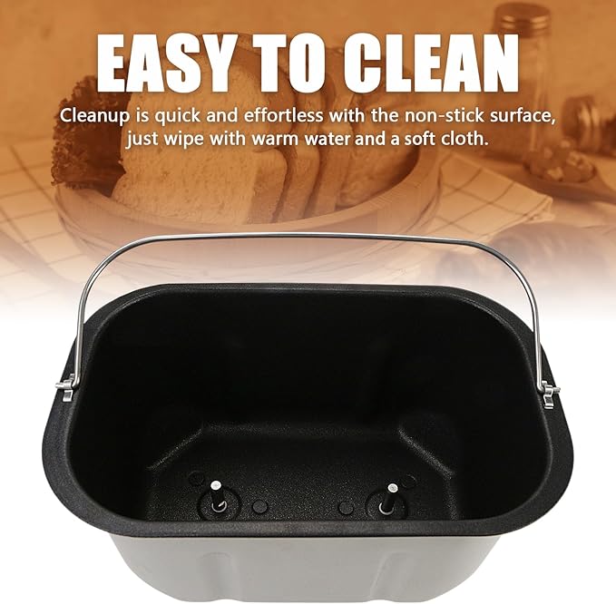 Bread Machine Pan Replacement, Liner Mixing Bread Bucket with Kneading Paddle, Fits for Bread Maker BM1403, Universal Bread Pan Accessories Part