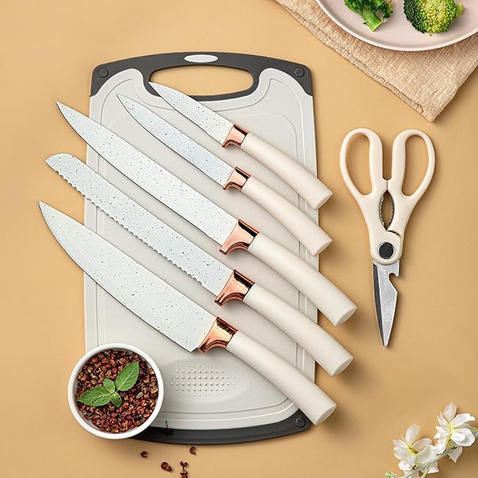 Kitchen Utensils Set,Caliamary 19 PCS Cooking Utensils Set with 360° Rotating Holder,Non-Stick Heat Resistan Kitchen Tools and Gadgets with Anti-slip Handle,Silicone One-Piece Molding (White)