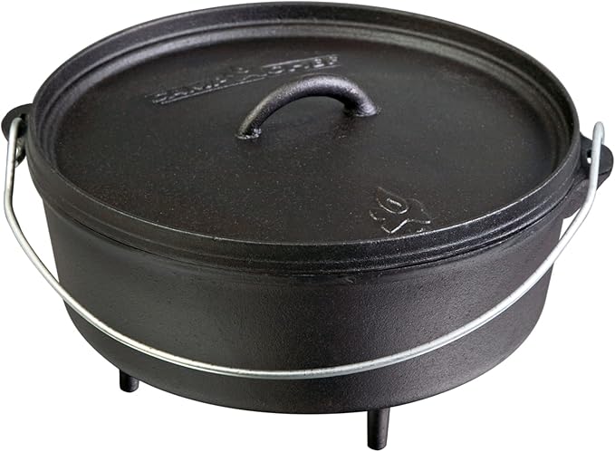 Camp Chef SDO10 10" Cast Iron Dutch Oven with Lid, Pre-Seasoned