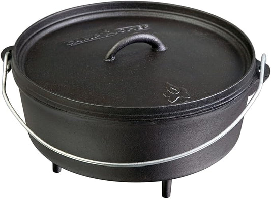 Camp Chef SDO10 10" Cast Iron Dutch Oven with Lid, Pre-Seasoned