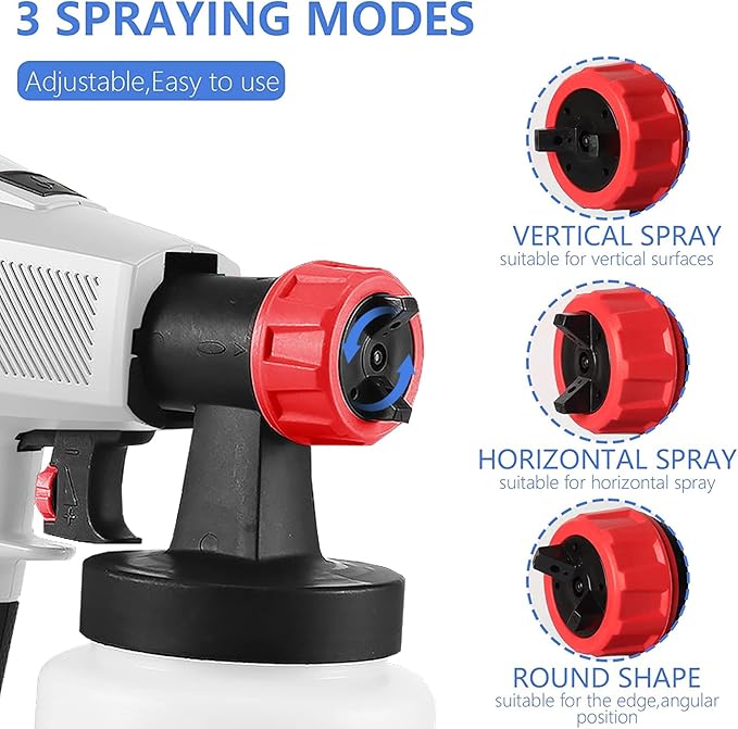 500w Dessert Chocolate Spray Gun,Electric Paint Sprayer m/700ml Bucket Cake Decor Kit Manual Baking Sandblasting Machine,3 Shapes Adjustable Chocolate Latex Paint Spraying Machie for Mousse