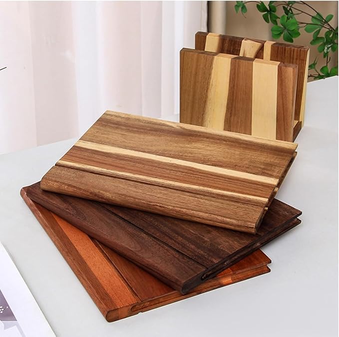Book Shaped Cutting Board Set: Wooden Charcuterie & Cheese Board with Stand - Perfect Valentine’s Day Gift for Book Lovers & Couples, 3-Piece Kitchen Decor