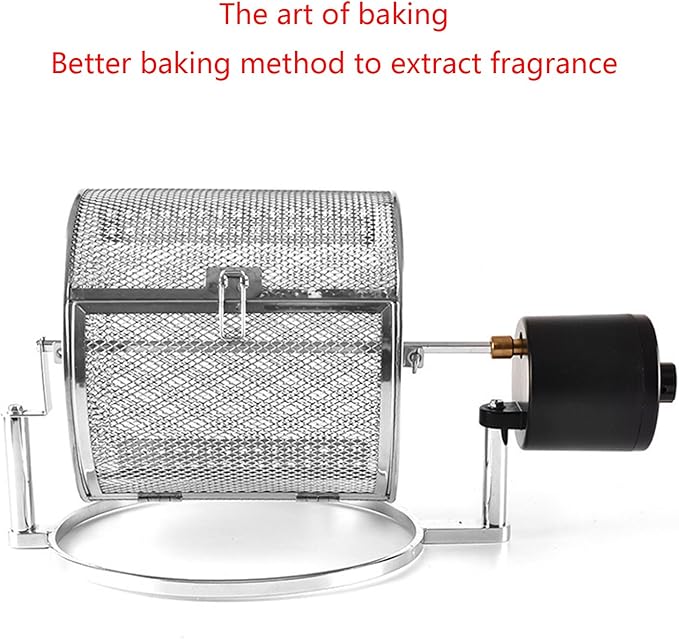 Electric Coffee Roasting Machine Grains Nut-Roaster Baking Machine Stainless Steel Coffee Roasting Cage (B)