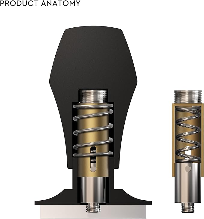Normcore Coffee Tamper 57mm, Spring-loaded Tamper V4, Barista Espresso Tamper Flat Base with 15lb / 25lb / 30lbs Springs, Anodized Aluminum Handle and Stand, Fits Ascaso Lelit 57mm portafilters