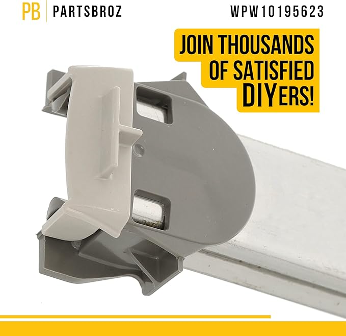 PartsBroz WPW10195623 Dishrack Slide Rail Track - Compatible With Whirlpool KitchenAid Kenmore Maytag Dishwasher - Replaces AP6016779 W10195623 1872169 PS11750072 W10324563 W10331879