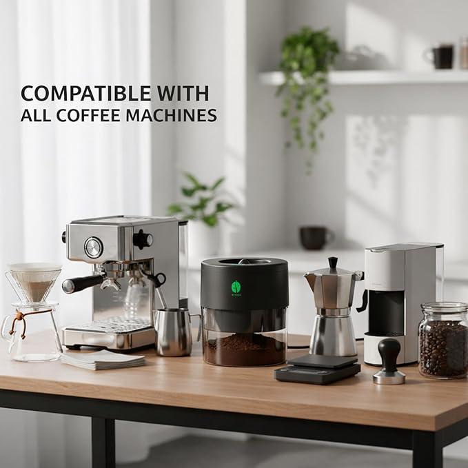 Automatic Coffee Grounds Dryer for Coffee Bar Accessories & Espresso Accessories, Hands-Free Low-Temp Drying (20–120 Min), Prevents Odor & Mold, Reuse Grounds for DIY, 120V 150W