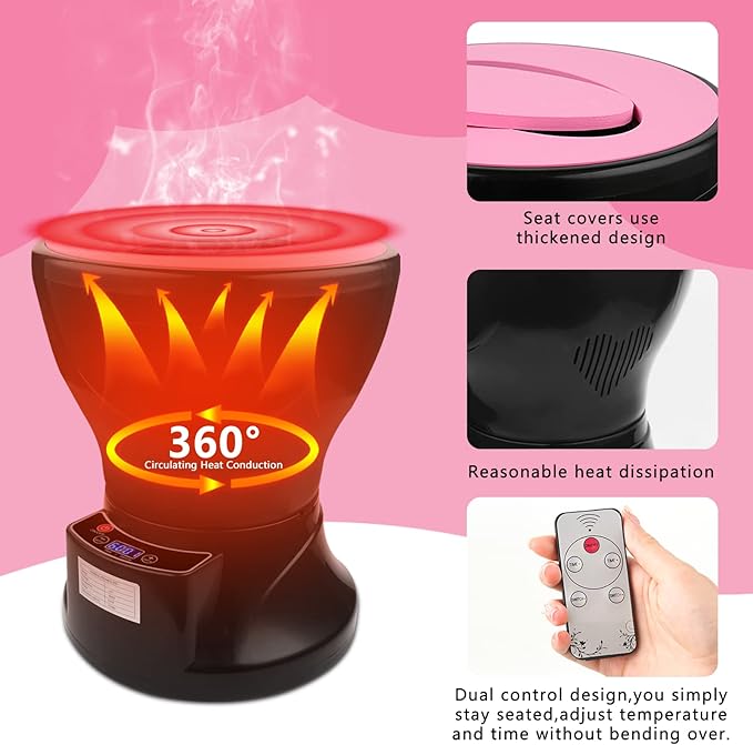 Yoni Steam Pot, Yoni Steam Kit, V Steam at Home Kit with 20 Bags Yoni Herbs, Yoni Seat for Women V Cleaning, Ph Balance, Postpartum Care and more