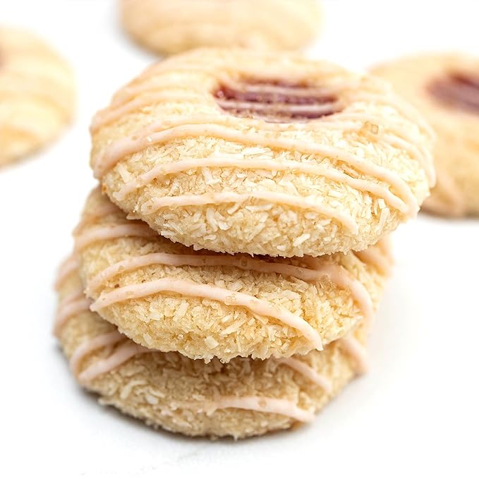Crumble Crate - Guava & Coconut Thumbprint Cookies DIY Baking Set/Kit. All pre-measured ingredients and essential baking tools, Gift Idea, Baking Gift Sets