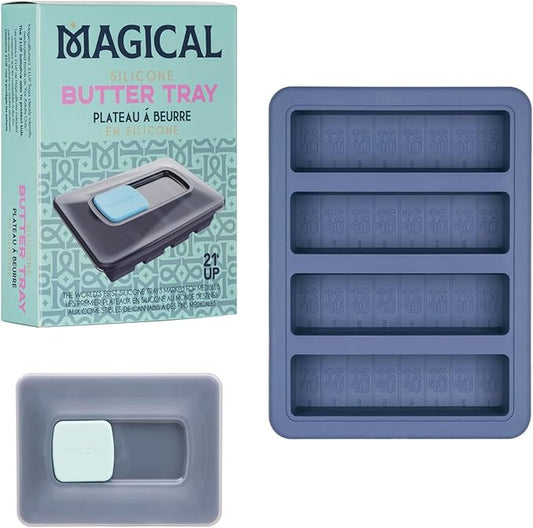 Magical Butter Silicone Non-Stick Tray 21UP – BPA-Free Mold for Easy Butter, Brownies, Granola & Chocolate Bars – Creates 8 Tbsp Sticks for Baking & Cooking