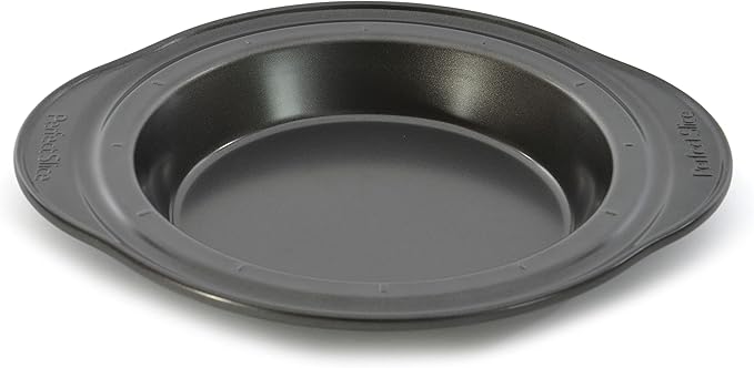 BergHOFF 3 Piece Perfect Slice Round Cake Pan set with Slicing Tool, Gray