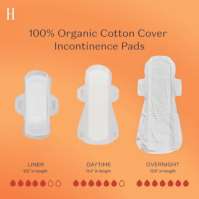 The Honey Pot Company - 64ct - Herbal Pads for Women - Organic Incontinence Daytime w/Wings. Infused w/Essential Oils for Cooling Effect & Postpartum Essentials - Feminine Care