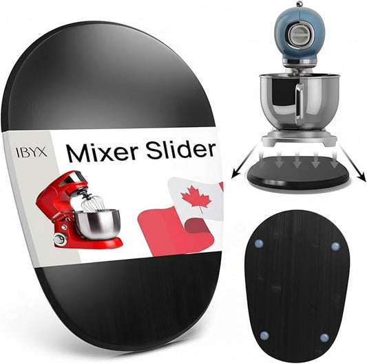 Ibyx Elegant Sliding Tray - Compatible with 5.5 Qt Kitchen Aid Mixer Slider for Counter and Other Heavy Appliances (Black)