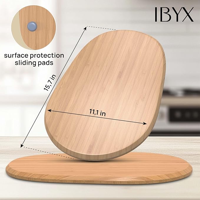 Ibyx Elegant Sliding Tray - Compatible with 5.5 Qt Kitchen Aid Mixer Slider for Counter and Other Heavy Appliances (Natural)