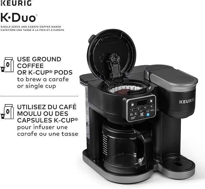 Keurig K-Duo Single Serve K-Cup Pod & Carafe Coffee Maker, Black