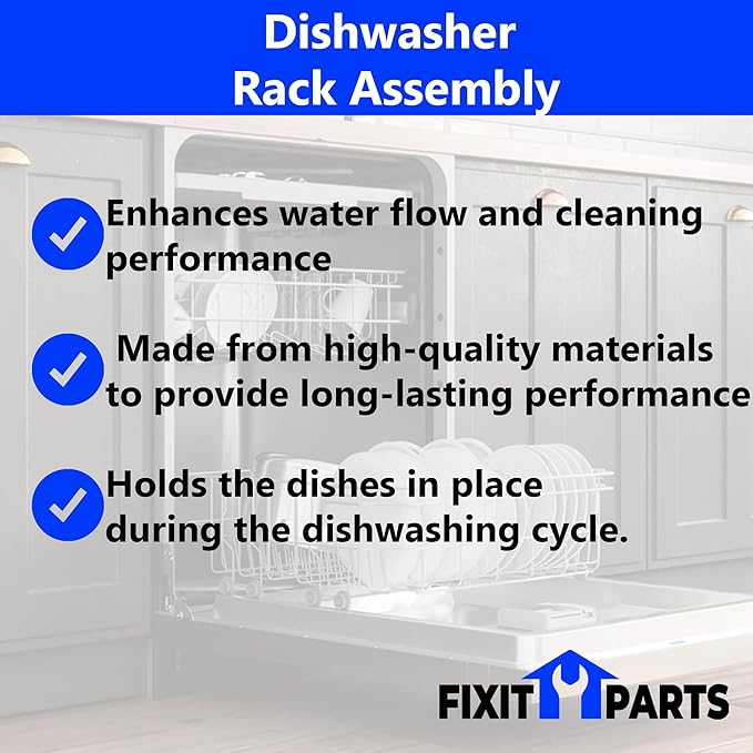 US-Based Supplier – 00778368 Upper Crockery Dishrack Assembly works with Bosch Dishwashers Replaces 00680382, 00680383, 00680402, 00680403, 00685703, 00685704, and more