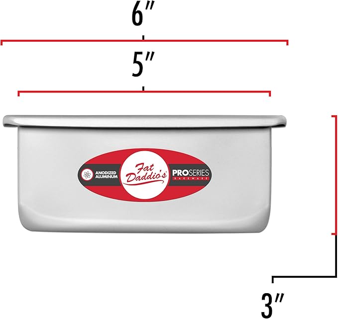 Fat Daddio's Anodized Aluminum Square Cake Pan, 5 x 3 Inch