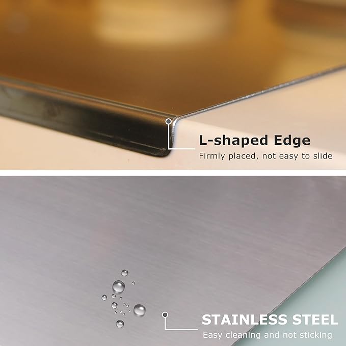 Stainless Steel Cutting Boards for Kitchen, Kneading Cutting Board Mats, Metal Cutting Board for Meat, Fruits, Vegetables, Bread, and Baking Large Cutting Boards (50 x 40cm/19.7 x 15.7in)