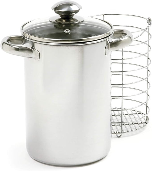Norpro 573 Stainless Steel Vertical Cooker/Steamer, 3 Piece Set, 10in/25.5cm, as shown