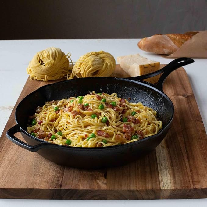 Lodge Blacklock 10.25" Triple Seasoned Cast Iron Skillet - Lightweight - Easy Cleanup - Premium Cookware