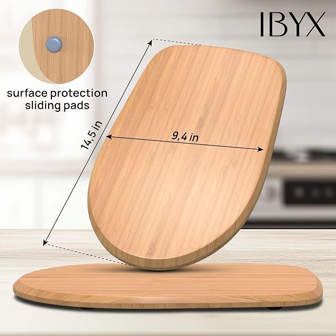 Ibyx Elegant Sliding Tray - Compatible with 4.5 Qt Kitchen Aid Mixer Slider for Counter and Other Heavy Appliances (Natural)
