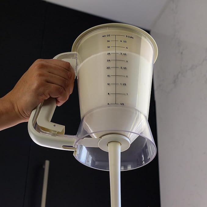 Premium Batter Dispenser for Pancakes, Cupcakes, Crepes, Waffles, Muffins, Griddle Breakfast Accessory, baking tool