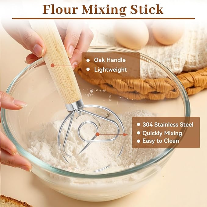 Sourdough Starter Kit,19PCS Banneton Bread Proofing Basket with Glass Sourdough Starter Jar, Sourdough Bread Baking Supplies, 9'' Round Bread Proofing Basket, for Bread Making Baking Fermentation