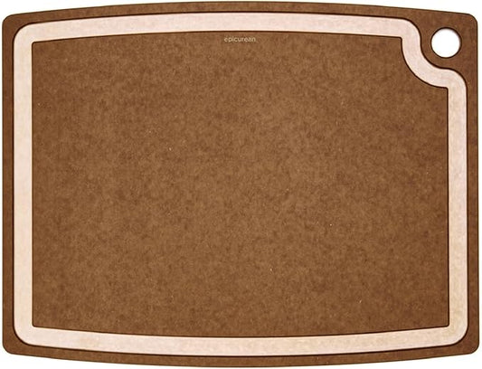 Epicurean Gourmet Series Cutting Board with Juice Groove, 19.5-Inch by 15-Inch, Nutmeg/Natural