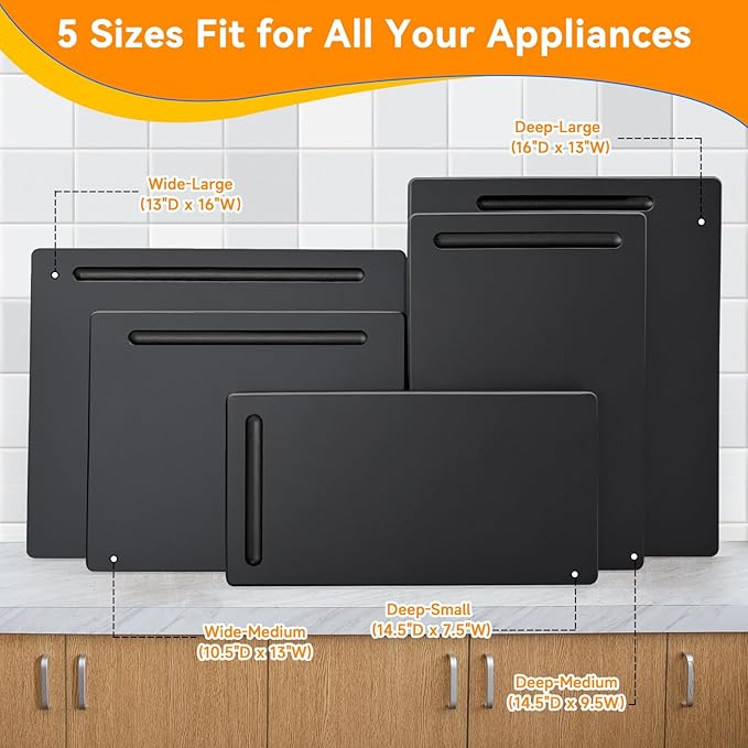 Wood Appliance Slider with 360' Wheels, 10.5"D x 13"W Sliding Tray for Coffee Maker & Heavy Kitchen Appliances,Countertop Appliance slider for Kitchen Appliance, Premium Wood Rolling Tray,No Assemble