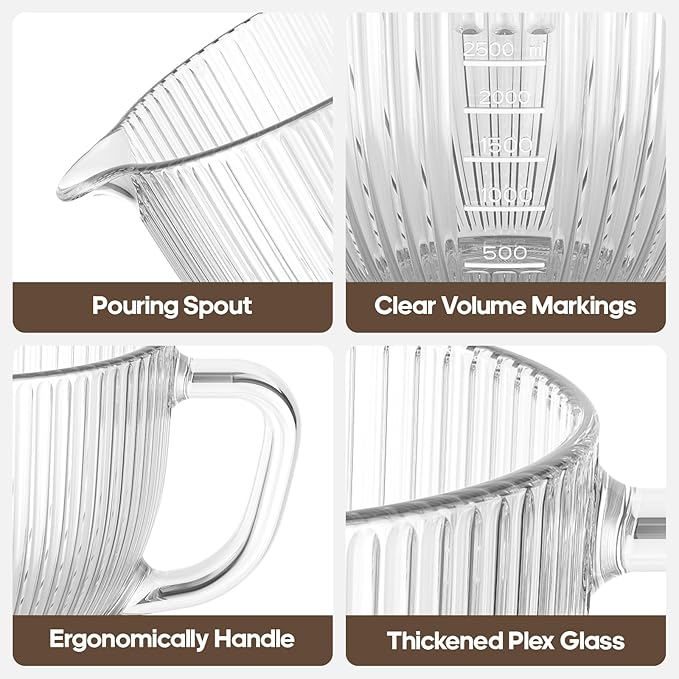 Glass Bowl for KitchenAid Mixer, 4.5-5 Quart Tilt-Head for KitchenAid Glass Mixer Bowl for Stand Mixer With Pour Spout and Measurement Markings, Dishwasher Safe