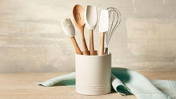 Le Creuset Stoneware Signature Straight Wall Utensil Crock, 1 qt., Shallot