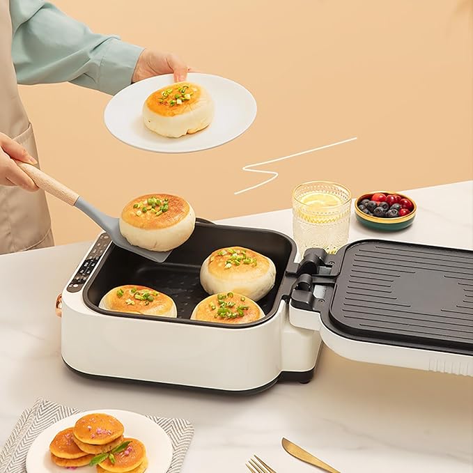 Electric Pancake Pan, Electric Baking Pan, Electric Skillet, Electric Fry Pan, Large Capacity Non-Stick Pan, for BBQ, Steaks, Sandwiche